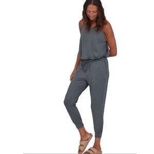 Patagonia Seabrook Tank Jumpsuit Womens Medium Plume Grey Stretch Lounge